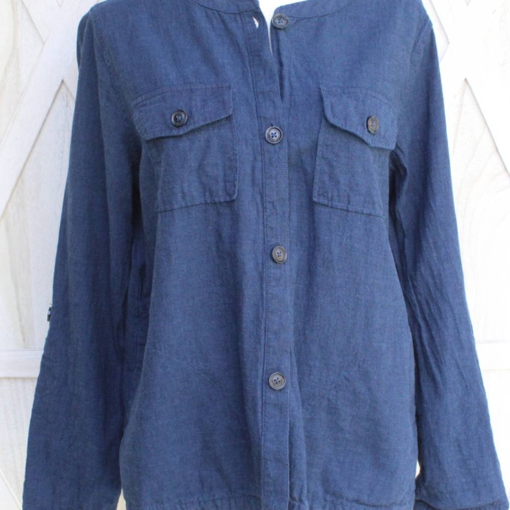 Button Up Blue Long Seeve Shirt
